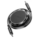 Acefast C13-03 USB-C - USB-C 60W Kábel Visszahúzható - Fekete