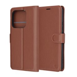   Techsuit - Bőr Tok - Xiaomi Redmi Note 14 4G regionális verzió - Barna tok