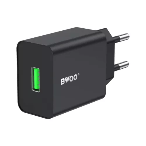BWOO fali töltő CDA249 5V 2,4A USB-A, fekete