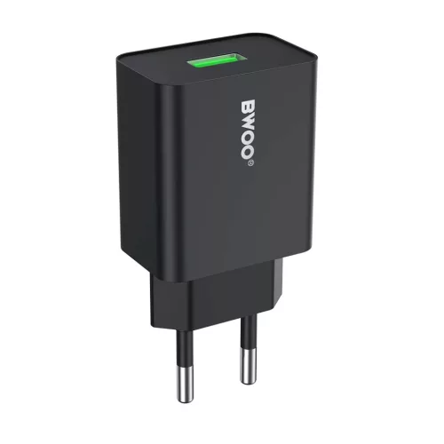 BWOO fali töltő CDA249 5V 2,4A USB-A, fekete