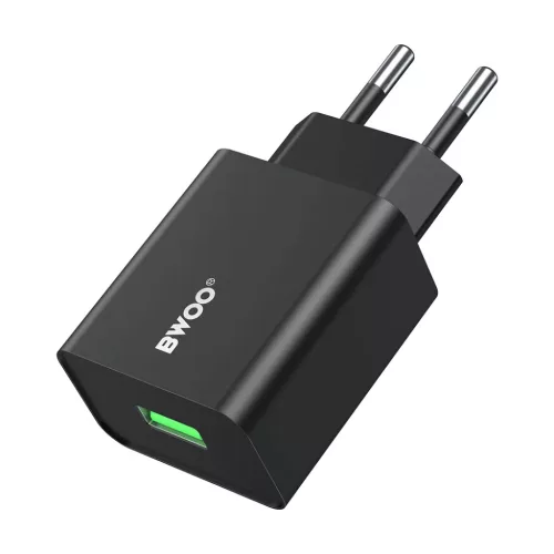 BWOO fali töltő CDA249 5V 2,4A USB-A, fekete