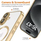 Techsuit - Luxus Kristály MagSafe - iPhone 16e/17e - Arany tok