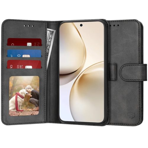 Techsuit - Naplókönyv - Realme 14 Pro+ - Fekete tok