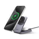 Ugreen - Vezeték nélküli töltő 2 az 1-ben W706 (45023) - MagSafe, iPhone-hoz, Apple Watch-hoz, AirPods-hoz, USB-C, 20W, 3A, Qi2, MPP - Fekete