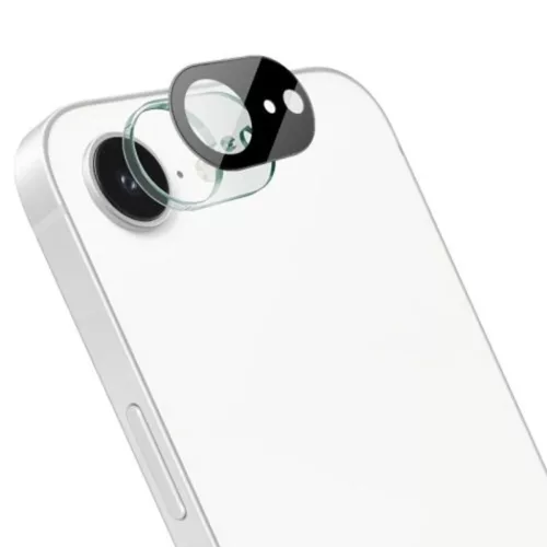 Techsuit - Teljes Kameravédő Üveg - iPhone 16e/17e - Fekete üvegfólia