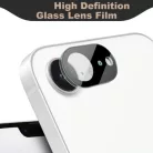 Techsuit - Teljes Kameravédő Üveg - iPhone 16e/17e - Fekete üvegfólia
