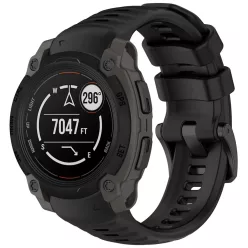   Techsuit - 22 mm-es óraszíj (W076) - Garmin Instinct E 40 mm - Fekete