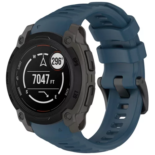 Techsuit - Óraszíj 22mm (W076) - Garmin Instinct E 40mm - Sötétkék