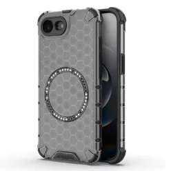   Techsuit - HoneyComb Pajzs MagSafe - iPhone 16e/17e - Fekete tok