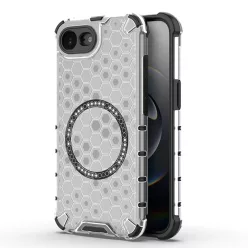   Techsuit - HoneyComb Védelem MagSafe - iPhone 16e/17e - Fehér tok