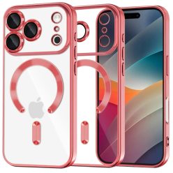   iPhone 17 Pro Max Techsuit - Luxury Crystal MagSafe - Piros tok