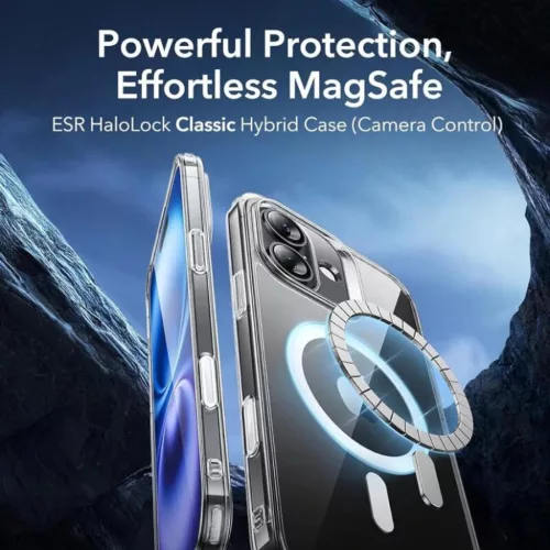 iPhone 16 Átlátszó ESR Klasszikus Hibrid HaloLock tok