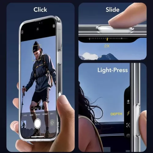 iPhone 16 Átlátszó ESR Klasszikus Hibrid HaloLock tok