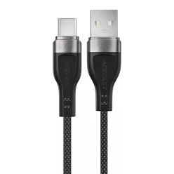   USB to Type-C 1,2 m Acefast Data Cable (C11-04) Mágneses Feltekerhető, Gyors Töltés, Állítható Hosszúság, 3A - Fekete