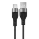 USB to Type-C 1,2 m Acefast Data Cable (C11-04) Mágneses Feltekerhető, Gyors Töltés, Állítható Hosszúság, 3A - Fekete