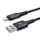 USB to Lightning 2.4A Fekete Acefast Data Cable (C4-02) - Gyors Töltés, Alumínium Ötvözet, 1.8m