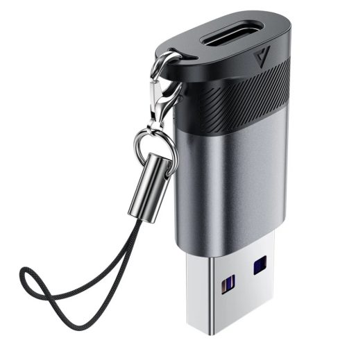 Adapter (J8) - Type-C to USB, 10Gbps adatátvitel, 27W, gyors töltés - Fém Szürke Acefast