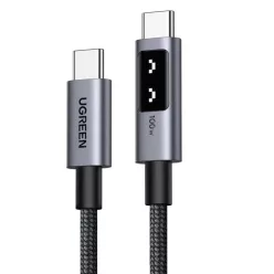 UGREEN L509 USB-C - USB-C kábel, 100W, 5A, 0.5m, Szürke