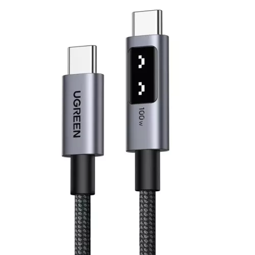 UGREEN L509 USB-C - USB-C kábel, 100W, 5A, 0.5m, Szürke