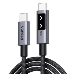 USB-C - USB-C kábel UGREEN L509, 100W, 5A, 3m, Szürke