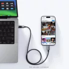 USB-C - USB-C kábel UGREEN L509, 100W, 5A, 3m, Szürke