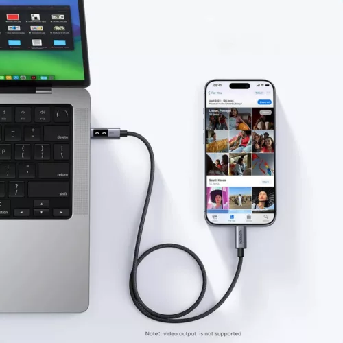 USB-C - USB-C kábel UGREEN L509, 100W, 5A, 3m, Szürke