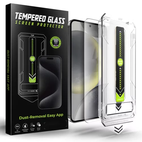 Samsung Galaxy S25 Plus / Galaxy S24 Plus - Techsuit TitanGlass CrystalHD - Átlátszó Képernyővédő üvegfólia