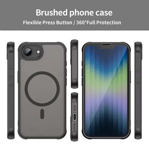 Techsuit - HaloFrost II MagSafe - iPhone 16 - Fekete tok