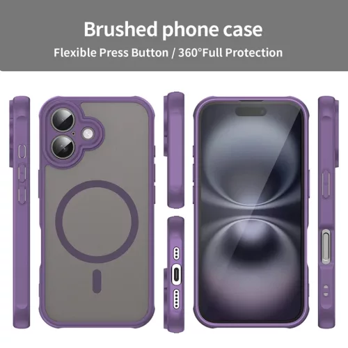 Techsuit - HaloFrost II MagSafe - iPhone 16 - Lila tok