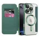 Techsuit - SmartMag Könyvtok - iPhone 16 Pro - Zöld tok