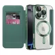 Techsuit - SmartMag Könyvtok - iPhone 16 Pro - Zöld tok