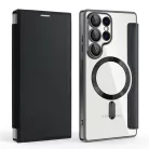 Samsung Galaxy S25 Ultra Fekete Techsuit SmartMag Könyvtok