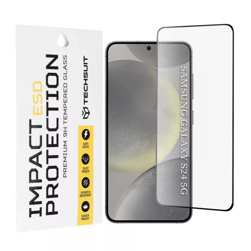 Samsung Galaxy S24 - Techsuit - ESD üveg - Fekete üvegfólia