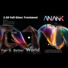 iPhone 17 Air Fekete ANANK 2.5D 5X Erősített Teljes Üveg Képernyővédő üvegfólia