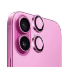 Blueo - Eredeti Fém Keret Lencsevédő (2 darab) - iPhone 16 / iPhone 16 Plus - Rózsaszín üvegfólia