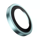 Blueo - Eredeti fémkeretes lencsevédő (2 darab) - iPhone 16 / iPhone 16 Plus - Zöld üvegfólia