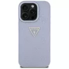 iPhone 16 Pro 6,3" lila Guess Hardcase PU Grained Hot Stamp 4G Triangle Metal tok