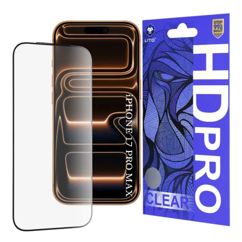 iPhone 17 Pro Max Fekete Lito - HD Pro Clear üvegfólia