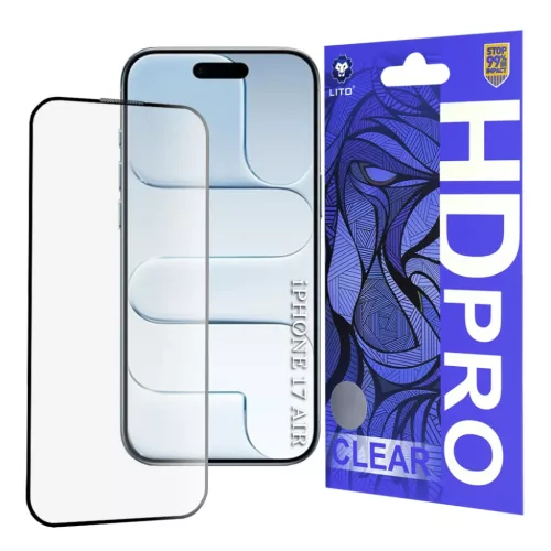 Apple iPhone 17 Air Lito - HD Pro Clear - Fekete üvegfólia