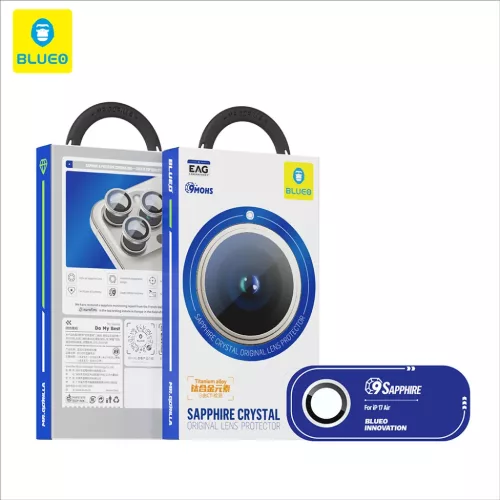 iPhone 17 Air Ezüst Blueo - Sapphire Crystal Original lencseüveg üvegfólia
