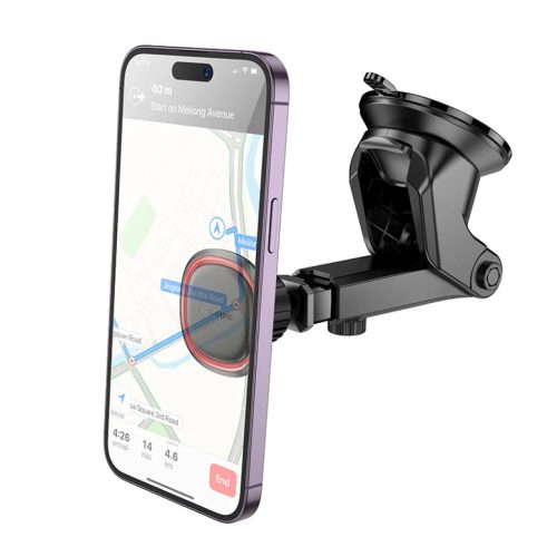 Borofone autós tartó BH125 Roman, mágneses, szélvédőre, fekete-piros