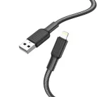 Lightning USB kábel Hoco 2,4A 1 m X69 fekete-fehér