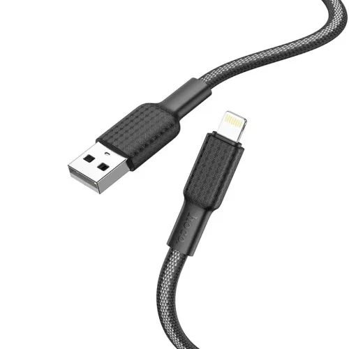 Lightning USB kábel Hoco 2,4A 1 m X69 fekete-fehér
