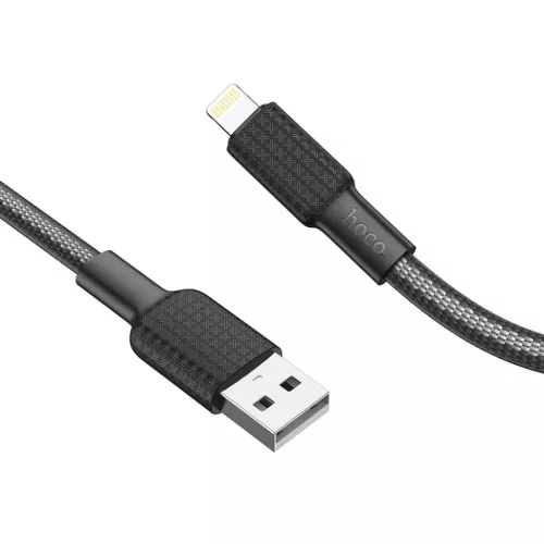Lightning USB kábel Hoco 2,4A 1 m X69 fekete-fehér