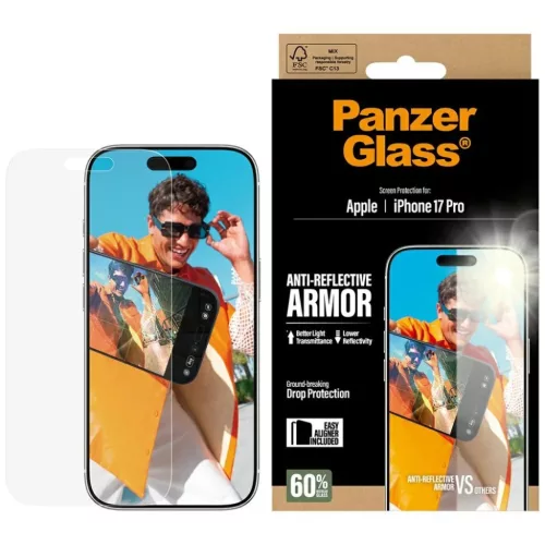 iPhone 17 Pro PanzerGlass Armor Anti-Reflective EasyAligner Edzett Üveg
