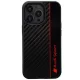 iPhone 13 Pro Max 6.7" fekete/fekete Audi Carbon Fiber Stripe tok