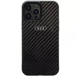   iPhone 14 Pro Max 6.7" Fekete/Fekete Audi Karbon Szálas tok AU-TPUPCIP14PM-R8/D2-BK