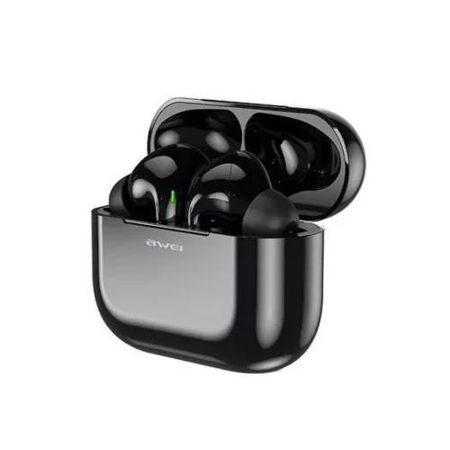 Bluetooth 5.0 TWS Fülhallgató + AWEI Dokkolóállomás (T29) fekete