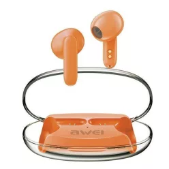   AWEI Bluetooth 5.3 T85 ENC TWS fülhallgató + dokkolóállomás narancs/narancs