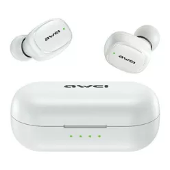  AWEI Bluetooth 5.1 T13 Pro TWS fülhallgató + töltő dokkoló fehér